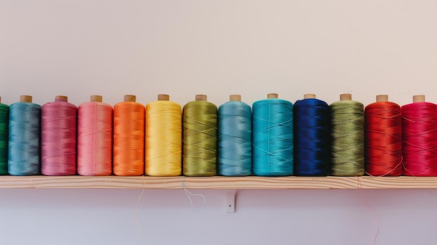 Палитра ниток и инструменты для вышивки